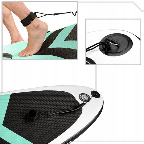 WYPORNA DESKA SUP POMPOWANA PADDLEBOARD WIOSŁO AKCESORIA ZESTAW 320cm 150kg na Arena.pl