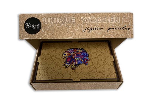 Puzzle Drewniane dla dzieci Tygrys 2 Tiger 2 w pudełku drewnianym na Arena.pl