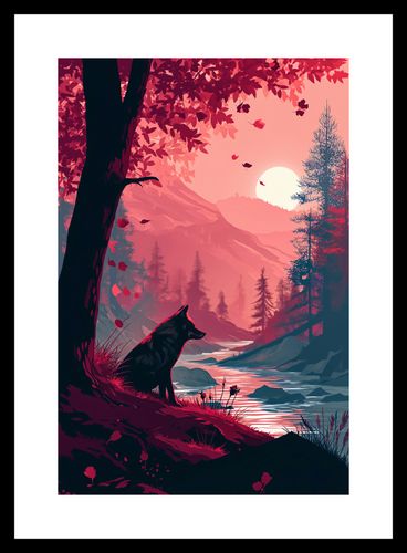 Plakat 20x30cm Wilk Przy Brzegu Lasu na Arena.pl