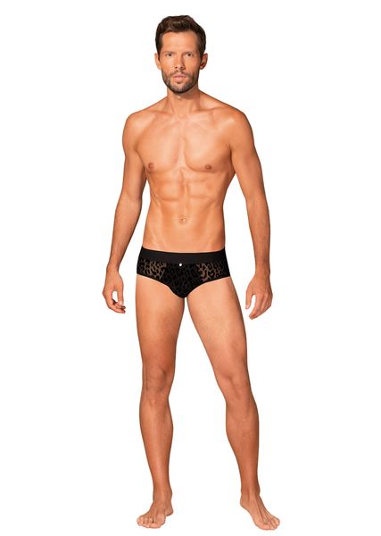 Czarne Męskie Slipki Z Wycięciem Azmeron Jockstrap Obsessive L/XL zdjęcie 2