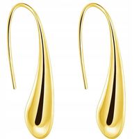 Kolczyki pozłacane kropla łezka stal chirurgiczna szlachetna antyalergiczne