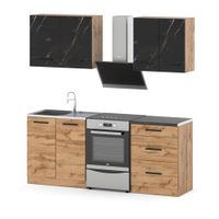 Kuchnia modułowa nowoczesna z blatem mały 2m wotan san sebastian wotan