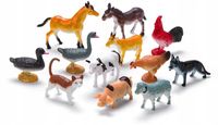 FAUNICA ZESTAW 12 FIGUREK ZWIERZĘTA DOMOWE NA FARMIE KOLEKCJA FIGURKI