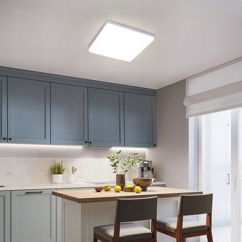 LAMPA ŁAZIENKOWA SUFITOWA LAMPA PLAFON LED BIAŁY NOWOCZESNA 4500K IP40 na Arena.pl