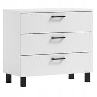 Komoda Nela 80 z 3 szufladami blat 16 biała (W2)