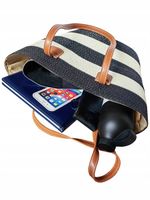 TORBA PLAŻOWA BOHO SŁOMIANA MIEJSKA SHOPPERKA NA PLAŻĘ NA ZAKUPY DUŻA
