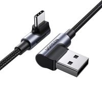 kabel przewód kątowy usb-c - usb 2.0 480mb/s 3a 3m czarny