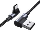 kabel przewód kątowy usb-c - usb 2.0 480mb/s 3a 3m czarny