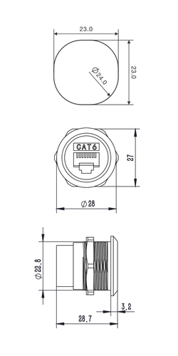 Gniazdo typu RJ45 CAT6 Roxtone RAD24-C6 na Arena.pl