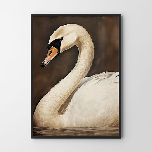 Plakat biały łabędź obraz 40x50 cm na Arena.pl