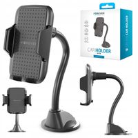 Uchwyt samochodowy na szybę Forever Czarny na Telefon mocny Uniwersalny