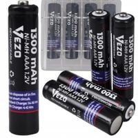 VEZO AKUMULATORKI AAA 1300mAh R3 NiMH UNIWERSALNE DO ZABAWEK PILOTÓW 4