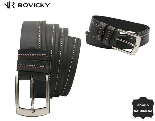 Skórzany, szeroki pasek męski Rovicky na Arena.pl