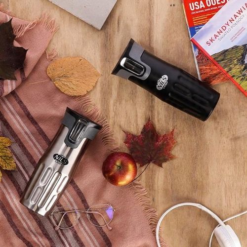 Turystyczny KUBEK TERMICZNY na wyjazdy 420ml silve na Arena.pl