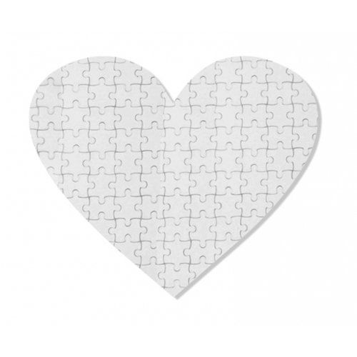 Puzzle materiałowe serce 19,5 x 19,5 cm 75 elementów Sublimacja Termotransfer zdjęcie 1