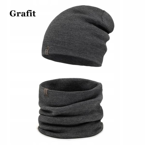 MODNY ciepły KOMPLET MĘSKI CZAPKA + KOMIN TUBA na jesień i zimę kolor M2 zdjęcie 4