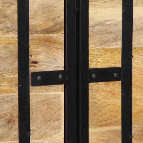 Zagłówek 160 cm lite drewno mango i żelazo na Arena.pl