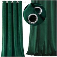 zasłona welurowa na przelotkach - zielona