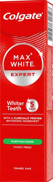COLGATE MAX WHITE EXPERT PASTA DO ZĘBÓW WYBIELAJĄCA 75 ML zdjęcie 3
