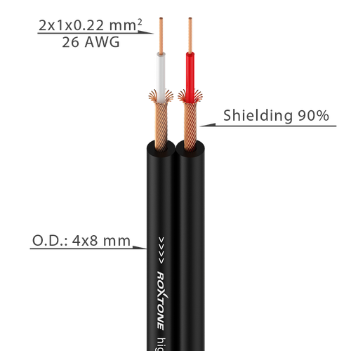 Kabel audio 2 x Wtyk RCA / 2 x Wtyk RCA 6m Roxtone SACC130L6 na Arena.pl