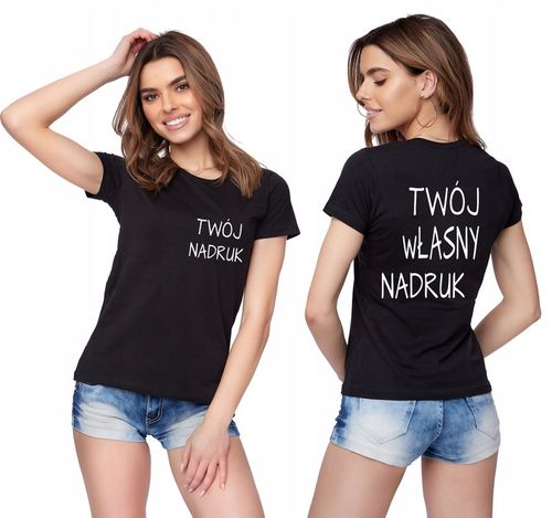 T-shirt KOSZULKA Z WŁASNYM NADRUKIEM MAŁY PRZÓD I DUŻY TYŁ roz.XL na Arena.pl