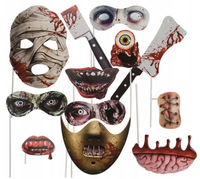 HALLOWEEN AKCESORIA DO ZDJĘĆ NA PATYKACH FOTOBUDKA