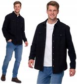 Koszula Męska BawełnIana Jeansowa Elegancka Klasyczna CZARNY MORAJ - XL