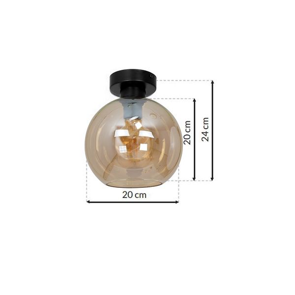 Lampa sufitowa SOFIA AMBER 1xE27 zdjęcie 6