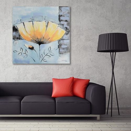 Obraz na płótnie - Canvas, Żółty kwiat 90x90 na Arena.pl
