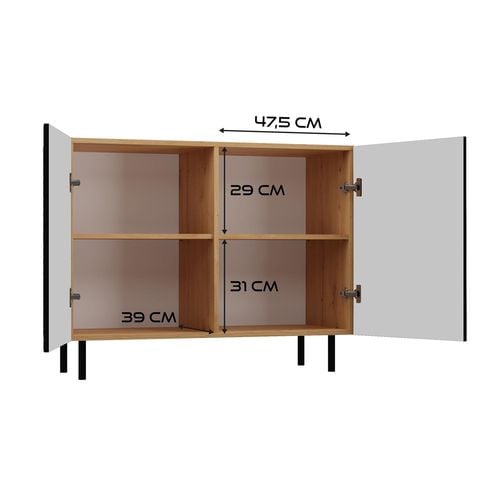 Komoda KAMA 2D ARTISAN CZARNY na Arena.pl