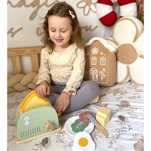 ZESTAW ŚNIADANIOWY  Z DREWNIANYM TOSTEREM na Arena.pl