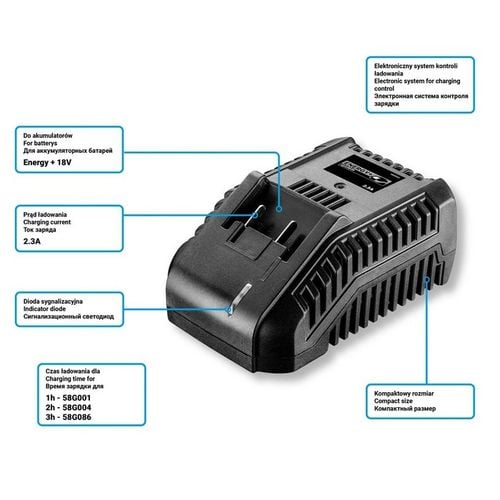 ładowarka do akumulatorów energy+ - t 58g002 na Arena.pl
