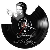 Zegar ścienny z płyty winylowej Johny Hallyday 963.14