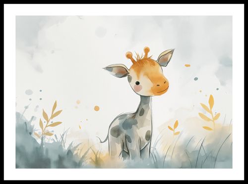 Plakat 59,4x42cm Mała Żyrafka na Arena.pl