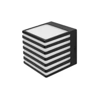 Oprawa architektoniczna Cube-3 GX53 czarna IP54 do wejścia i na schody