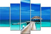 100CM 150CM OBRAZ 5 ELEM DOMEK TROPIKACH ŚCIENNY