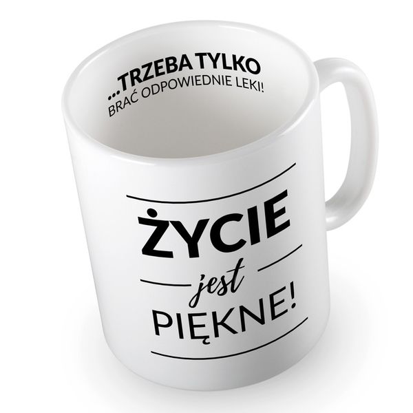 Kubek Życie jest piękne zdjęcie 1