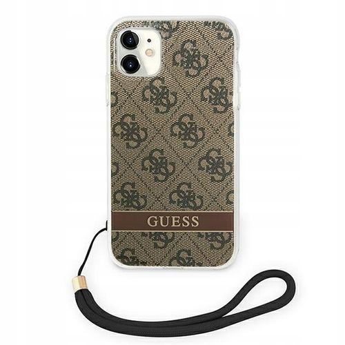 Guess Etui do iPhone 11 brązowy hardcase 4G Print na Arena.pl