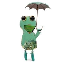 METALOWA ŻABA DO OGRODU FIGURKA OGRODOWA DEKORACJA ŻABA OZDOBNA 55 cm