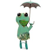 METALOWA ŻABA DO OGRODU FIGURKA OGRODOWA DEKORACJA ŻABA OZDOBNA 55 cm