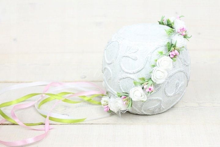 Wianek komunijny styl boho RÓŻOWY komunia różyczki zdjęcie 3