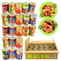 Karma mokra dla psa Puszka Duży Pakiet Mieszany Mix smaków 20 szt x 400g