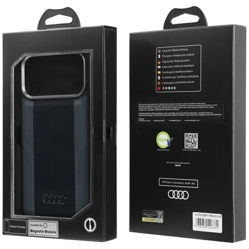 etui audi a6 synthetic leather magsafe do iphone 17 pro max - czarne na Arena.pl