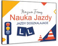 TABLICZKA REKLAMOWA szyld z dibondu nadruk 40x30 cm NAUKA JAZDY