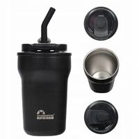 Kubek Termiczny Ze Słomką Majestic Sport Hoody 420 ml Czarny