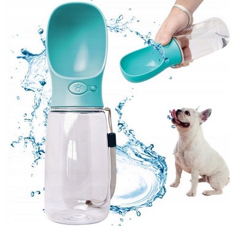 BUTELKA NA WODĘ DLA PSA BIDON POIDŁO MISKA 0,5L PRZENOŚNA SPACER TURYSTYCZN na Arena.pl