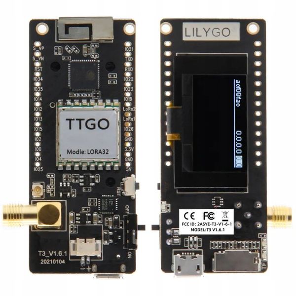 ESP32 LilyGO TTGO V2.1_1.6 LoRa32 Paxcounter LoRa SX1278 433MHz OLED WiFi B zdjęcie 2