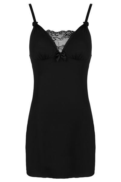 ELEGANCKA KOSZULKA NOCNA CZARNA STRINGI L/XL zdjęcie 7