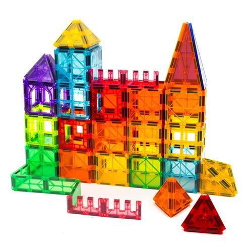 Klocki konstrukcyjne EDUKACYJNE 3D kulki rurki dla dzieci 108el MAGNETYCZNE na Arena.pl