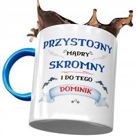 Kubek Błękitny Dla Dominika Kolegi Męża Na Prezent Z Nadrukiem Ze Zdjęciem